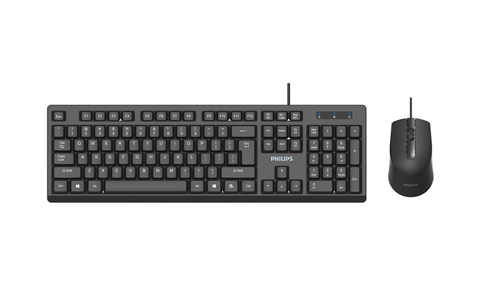 Philips SPT6324B/15 keyboard Mouse included Universal USB Black