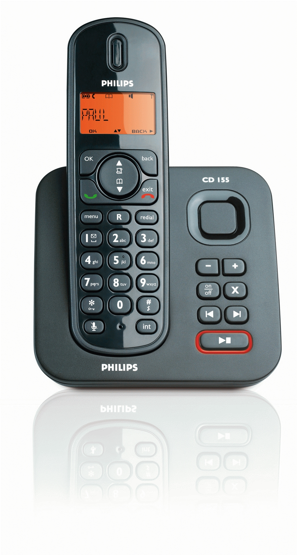 Philips Perfect sound CD1551B/53 telephone DECT telephone Caller ID Black – image 2
