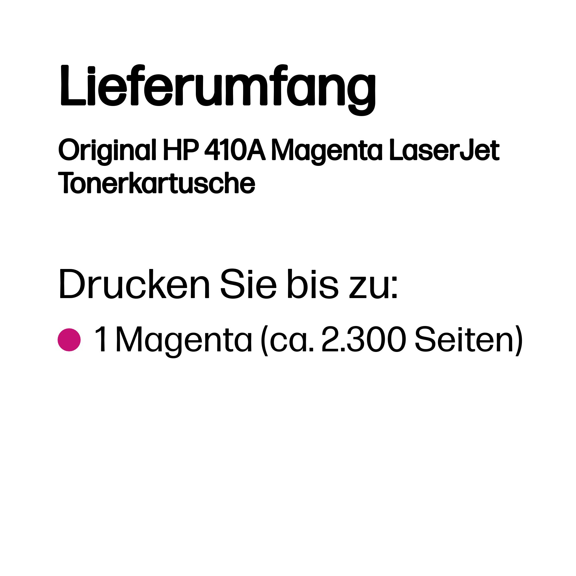 Original HP 410A Magenta LaserJet Tonerkartusche