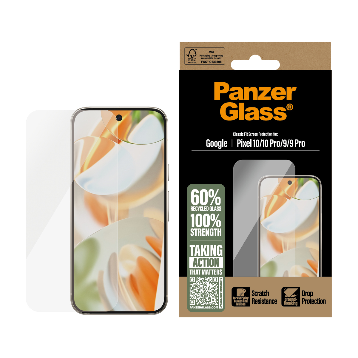 PanzerGlass® Displayschutz Google Pixel 10 | 10 Pro 5G | 9 5G | 9 Pro 5G | Classic Fit