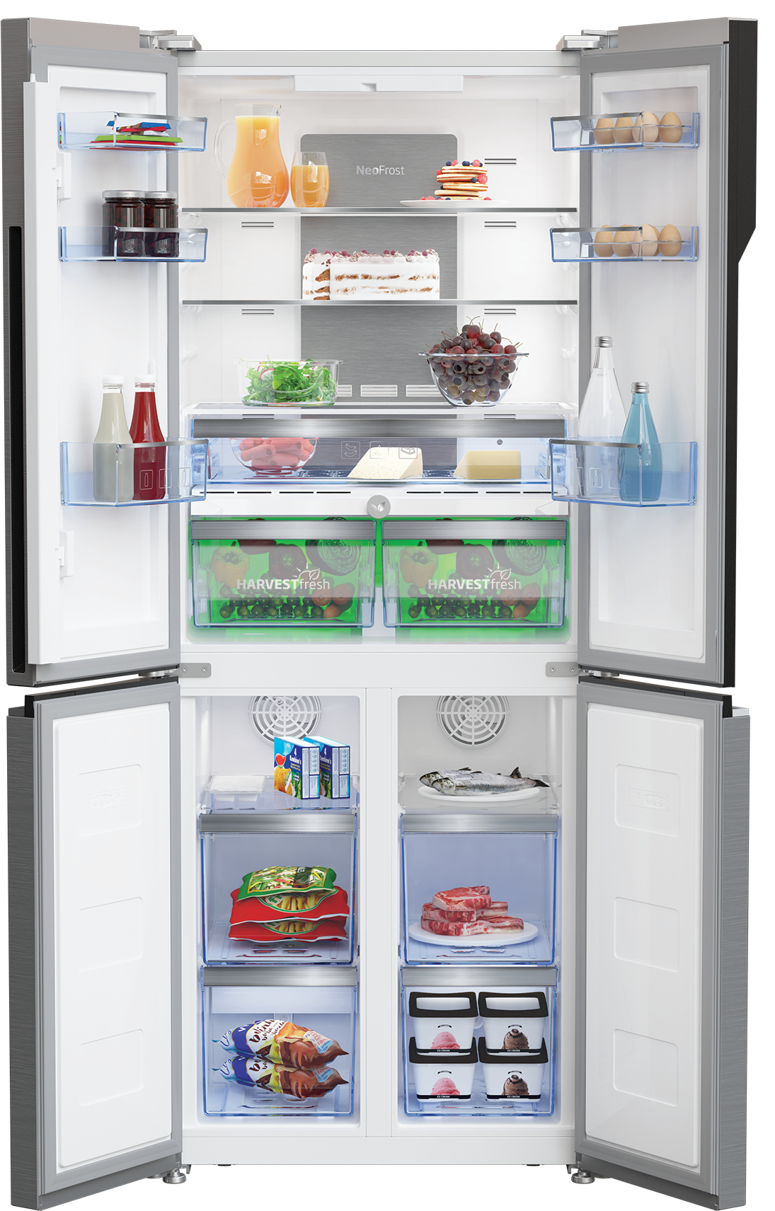 Beko GNE480E30ZXPN side-by-side refrigerator Freestanding – image 3
