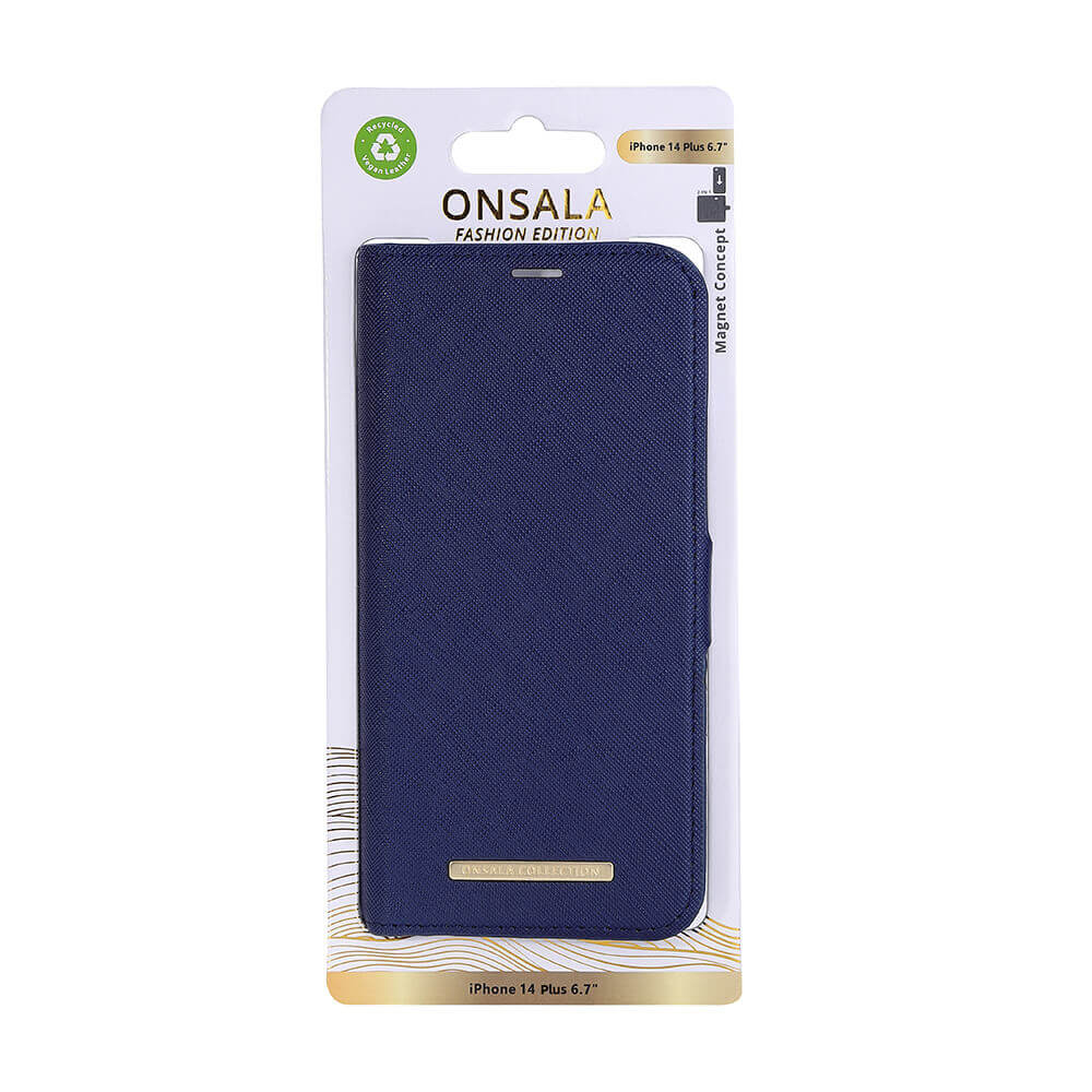 Onsala Wallet Case Eco Navy Blue - iPhone 14 Plus – image 2