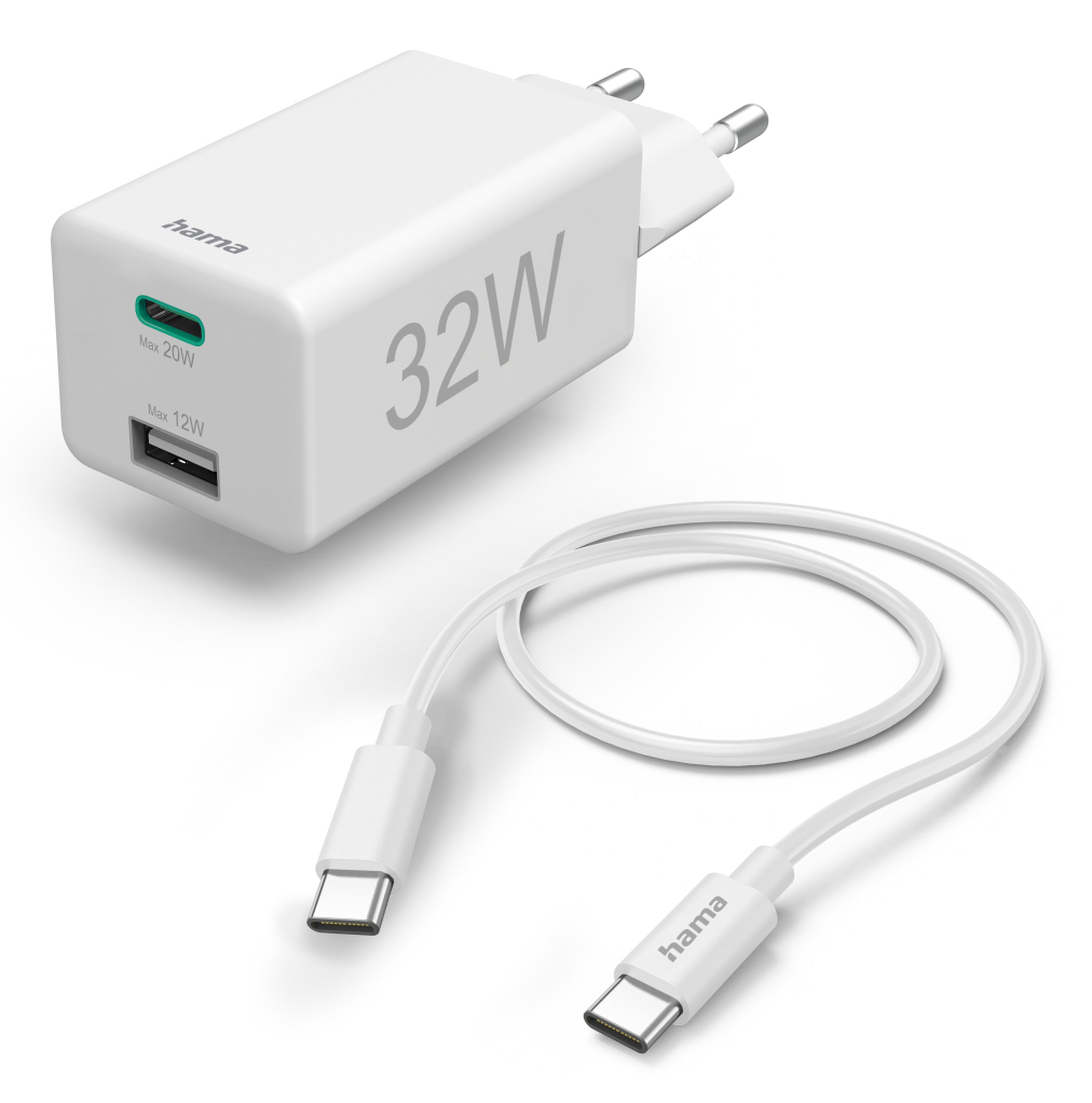 Hama 00201692 mobile device charger Headset, Power bank, Smartphone, Tablet White AC Fast charging Indoor