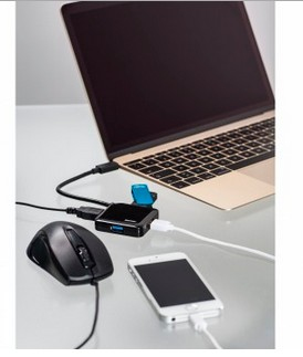 Hama 00135750 interface hub USB 3.2 Gen 1 (3.1 Gen 1) Type-C 5000 Mbit/s Black – image 2