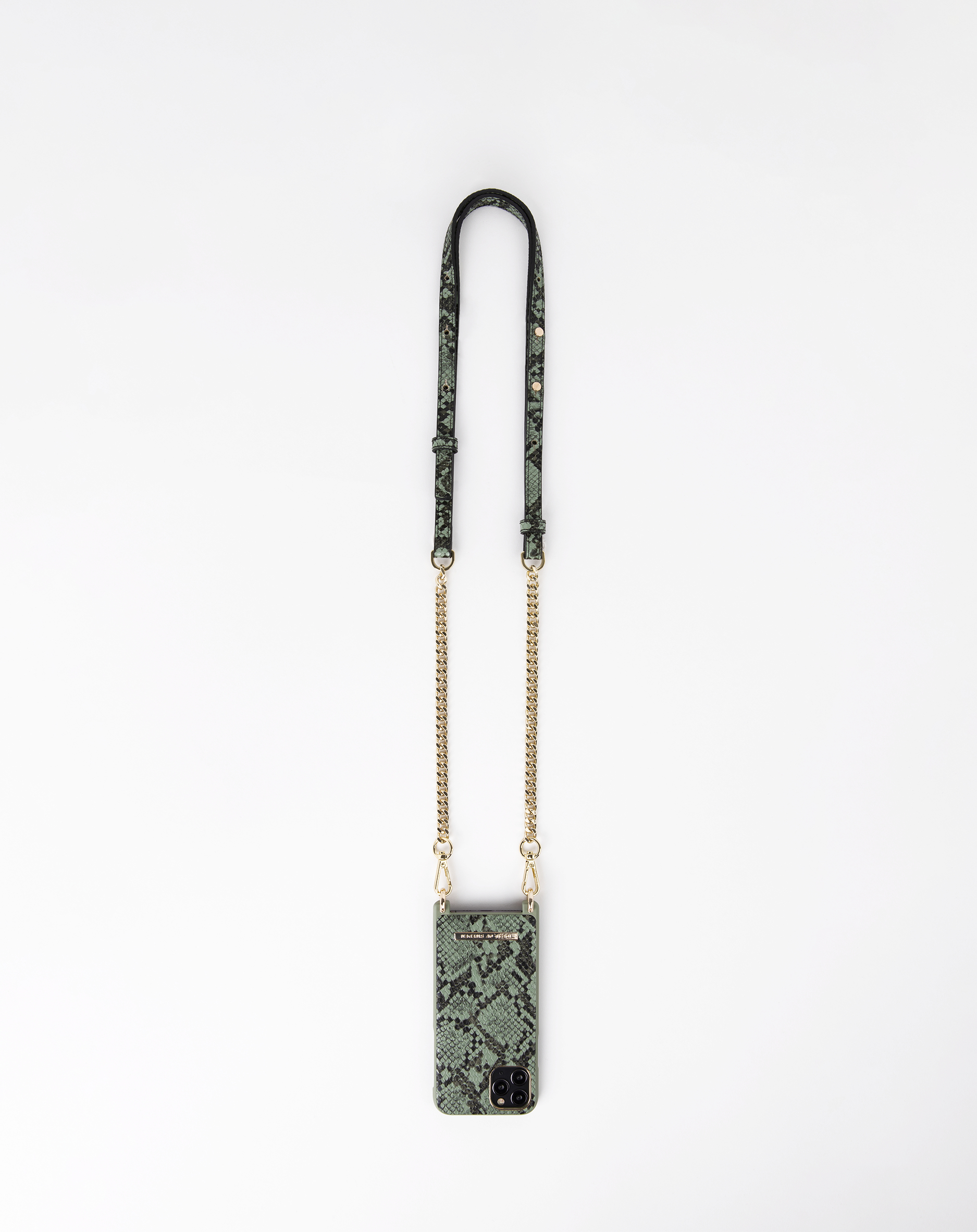 iDeal of Sweden Atelier Necklace Case iPhone 11PM/XSM Khaki Python – image 1