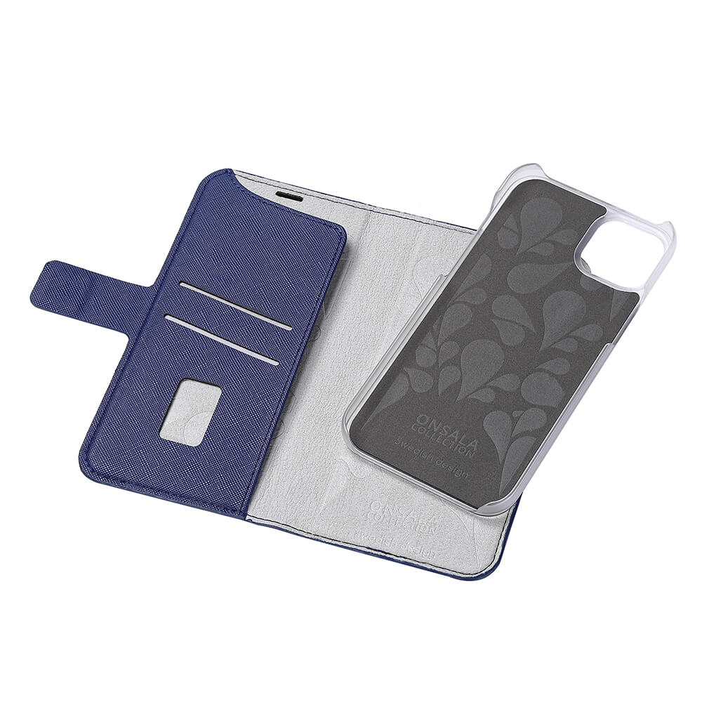 Onsala Wallet Case Eco Navy Blue - iPhone 14 Plus – image 4
