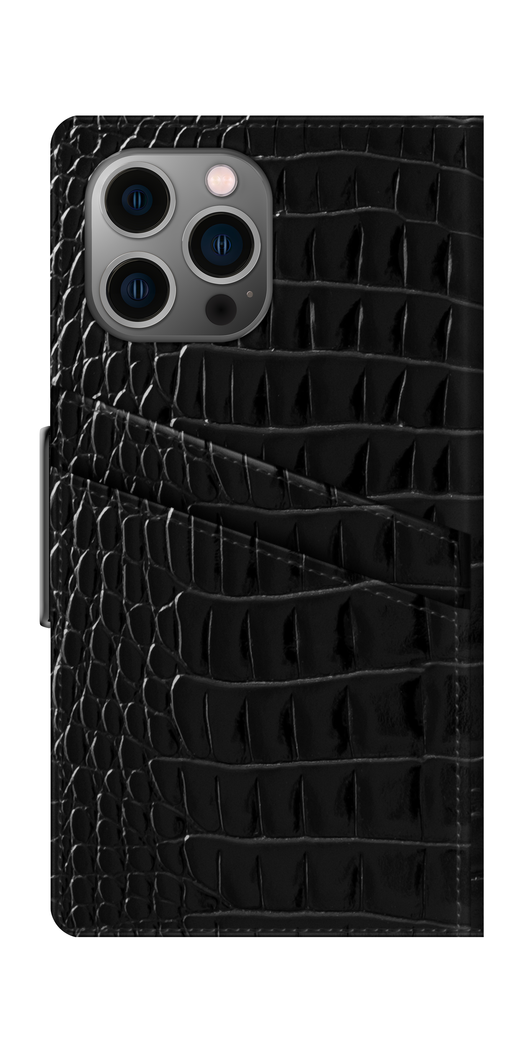iDeal of Sweden Atelier Wallet iPhone 12PM/13PM Neo Noir Croco – image 1