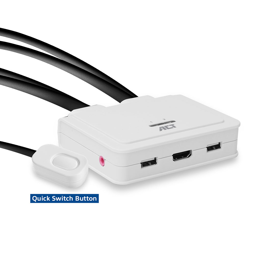 ACT AC7910 HDMI 4K KVM switch with fixed cables – image 3
