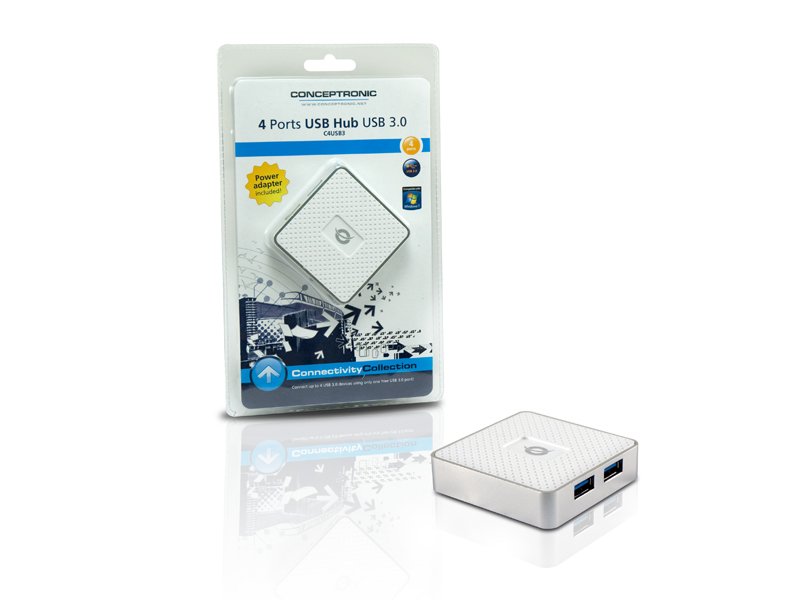 Conceptronic 4 Ports USB Hub USB 3.0 – image 5