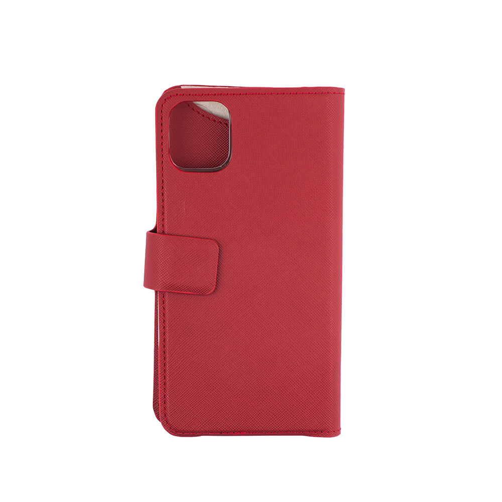Onsala Wallet Case iPhone 12 Mini Saffiano Red – image 3