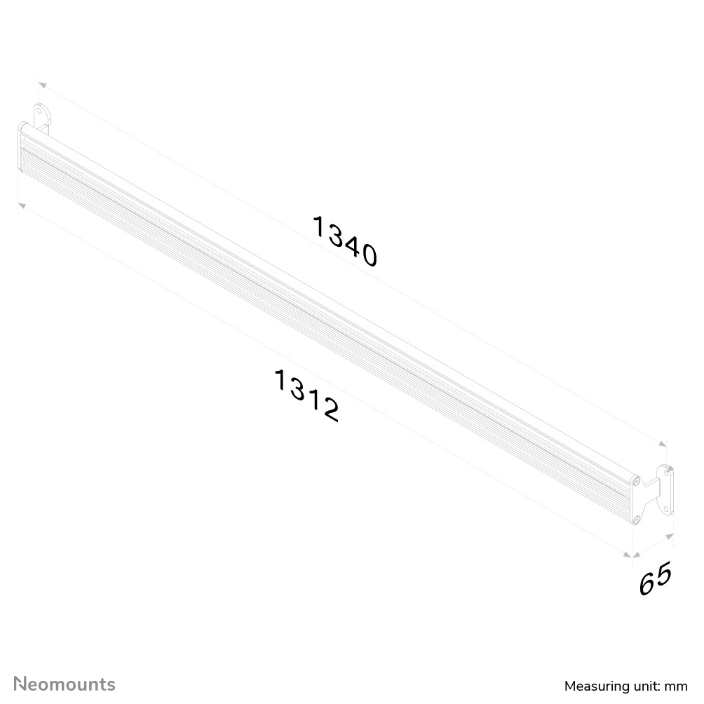 Neomounts FPMA-WTB100 Toolbar wall rail 10-24" – image 3