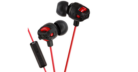 JVC HA-FR201R Headset Wired In-ear Black, Red