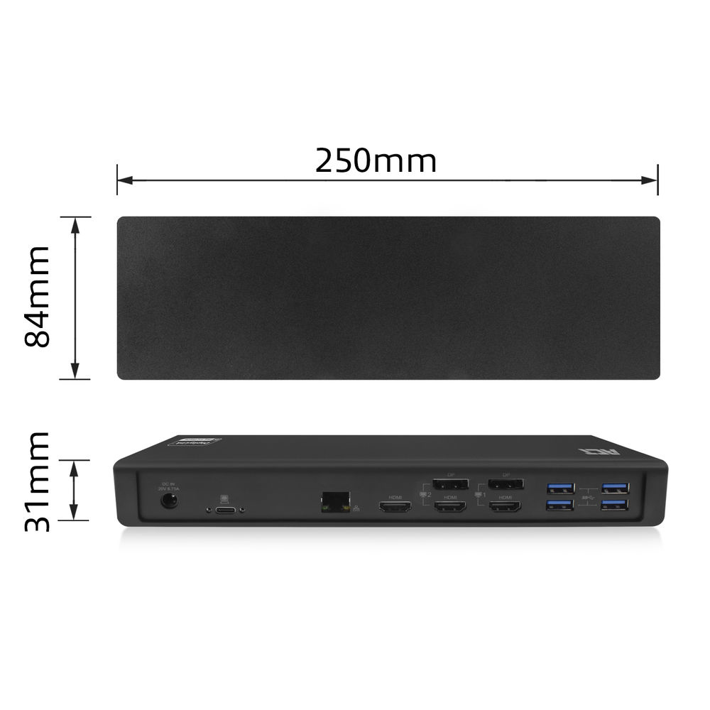ACT USB-C Docking Station 4K, for 2 or 3 HDMI/DisplayPort monitors, DisplayLink – image 7