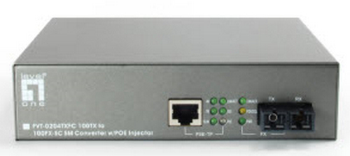 LevelOne RJ45 to SC Fast Ethernet Media Converter, 1 PoE Output, 802.3af PoE, Single-Mode Fiber, 20km – image 4