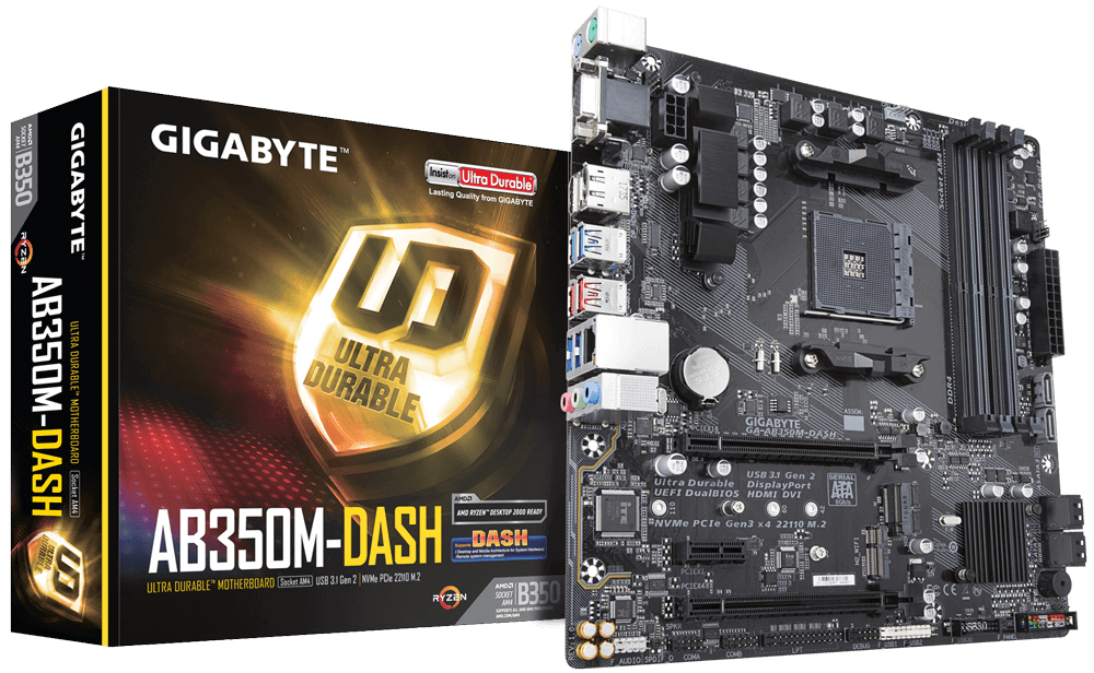 GIGABYTE GA-AB350M-DASH motherboard AMD B350 Socket AM4 micro ATX – image 5