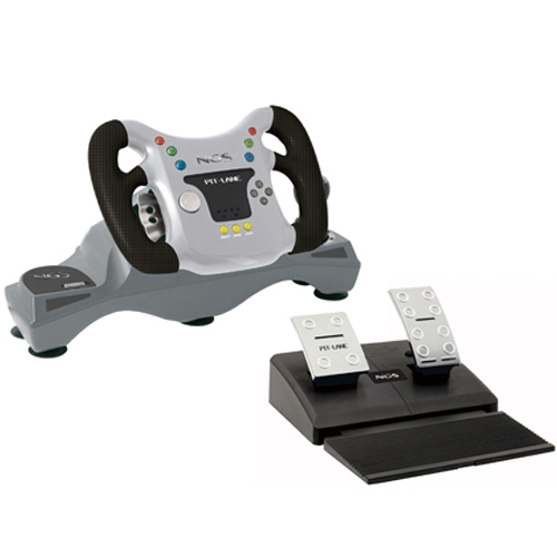NGS Pit-Lane Grey Steering wheel + Pedals PC, Playstation 2, Playstation 3