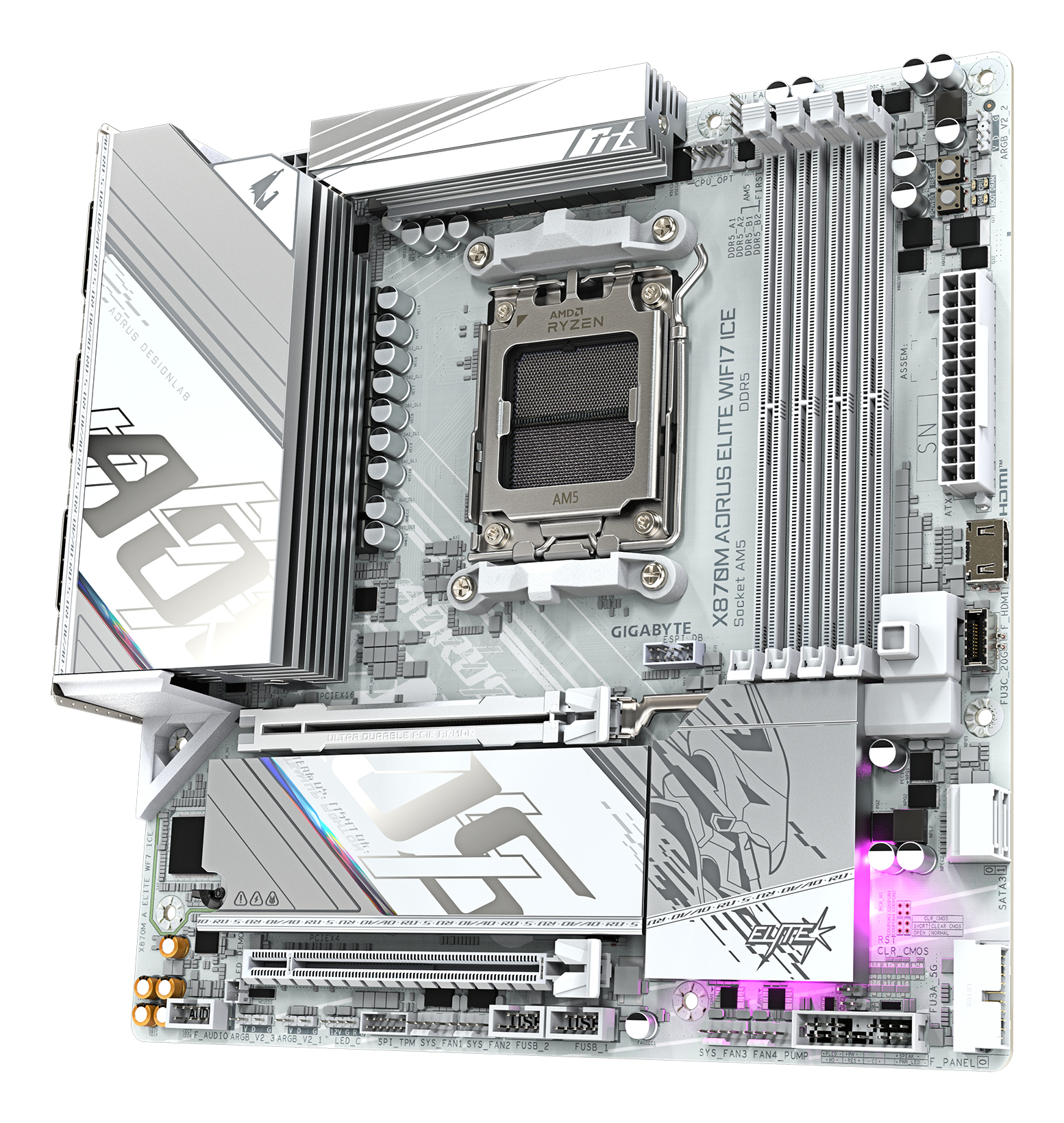 Gigabyte X870M AORUS ELITE WIFI7 ICE      (X870,AM5,ATX,DD Mainboards AMD