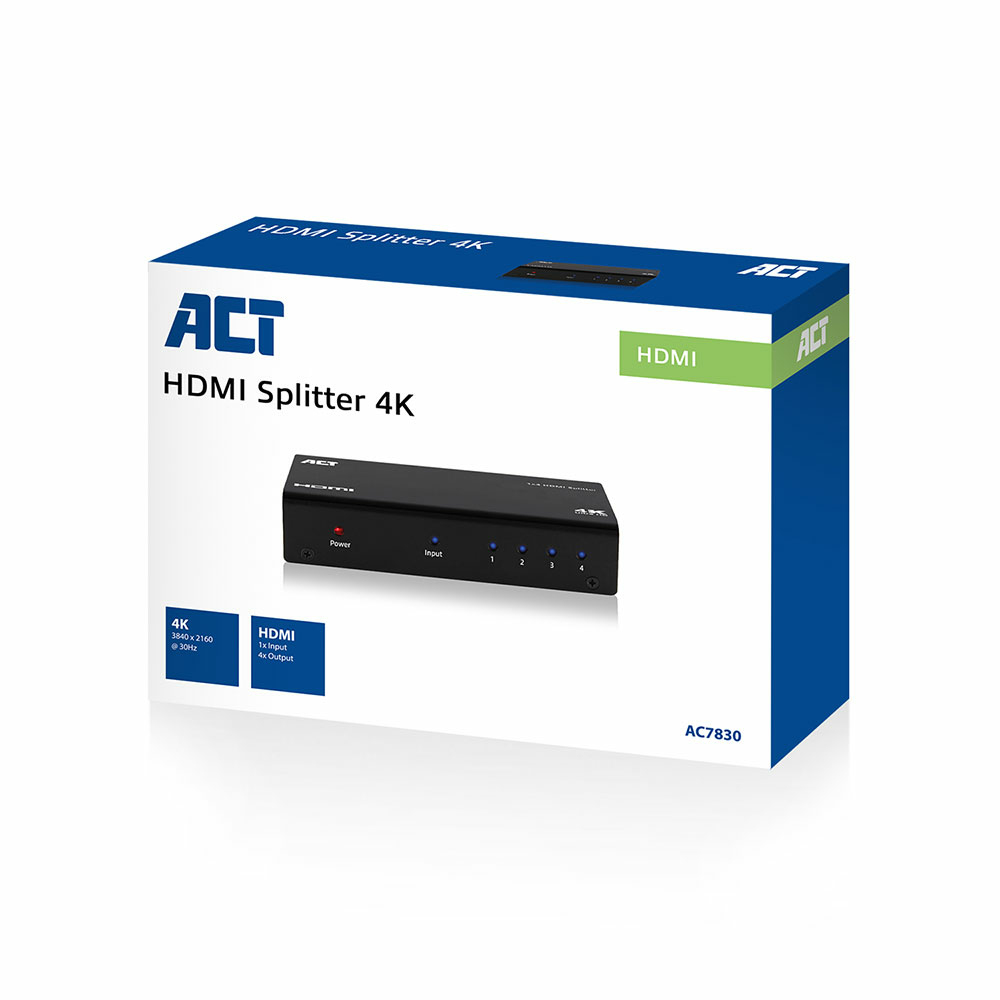 ACT AC7830 1x 4 HDMI splitter, 3D and 4K support – image 5