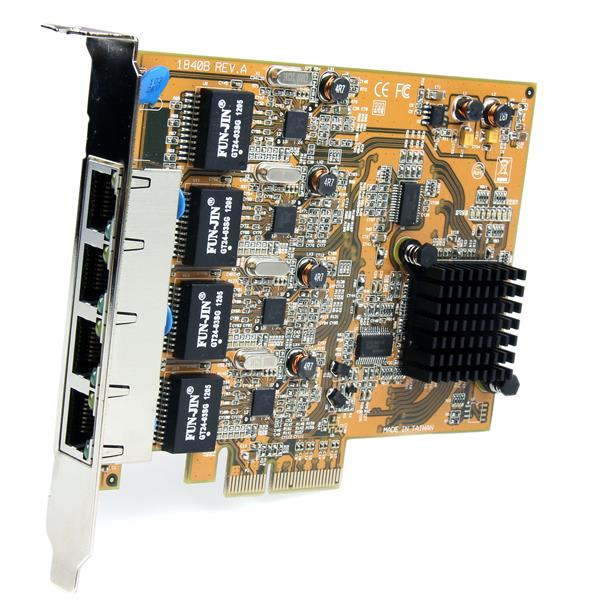 StarTech.com 4 Port PCI Express Gigabit Ethernet NIC Network Adapter Card – image 2