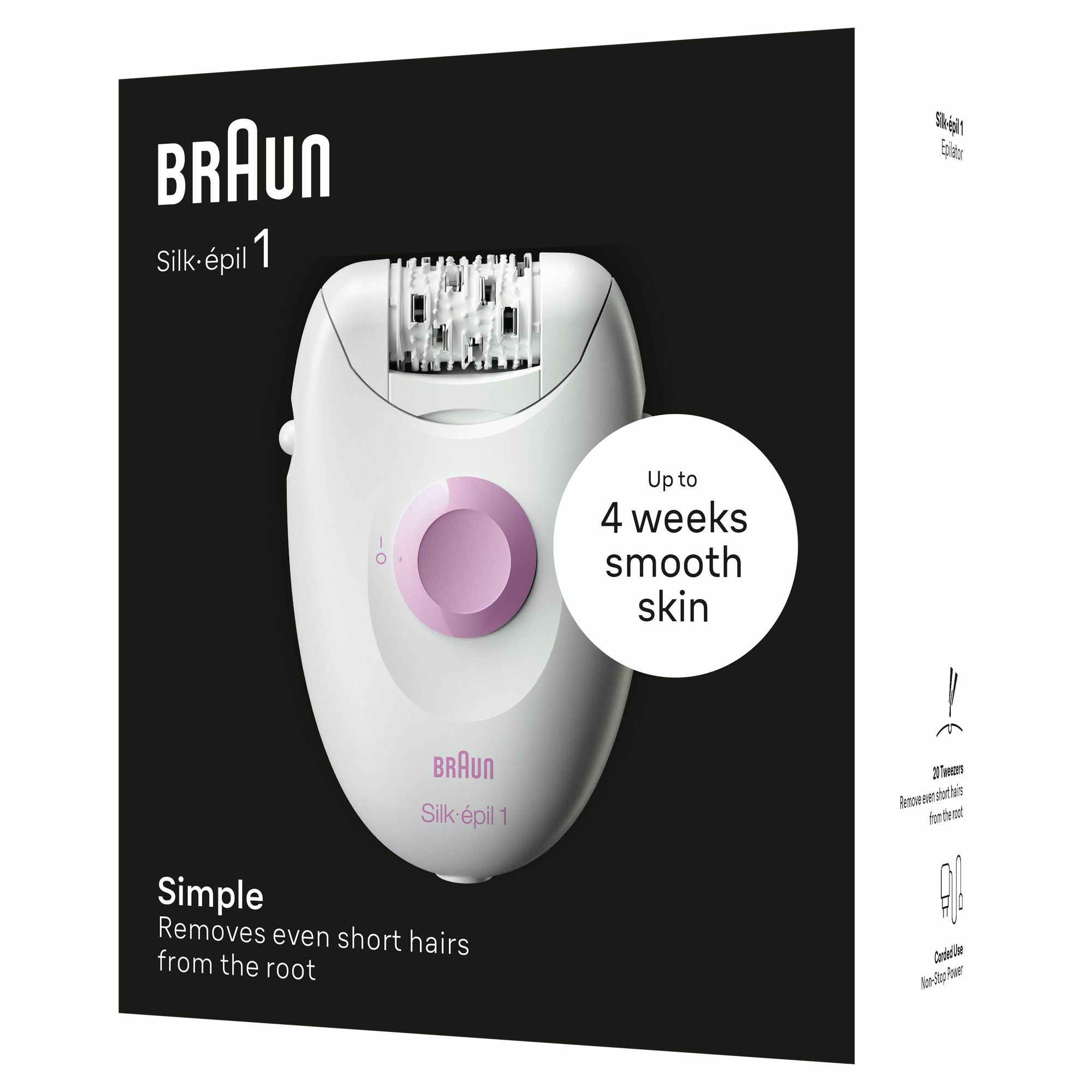 Braun Silk-épil 1 1-000 20 tweezers Pink, White – image 4