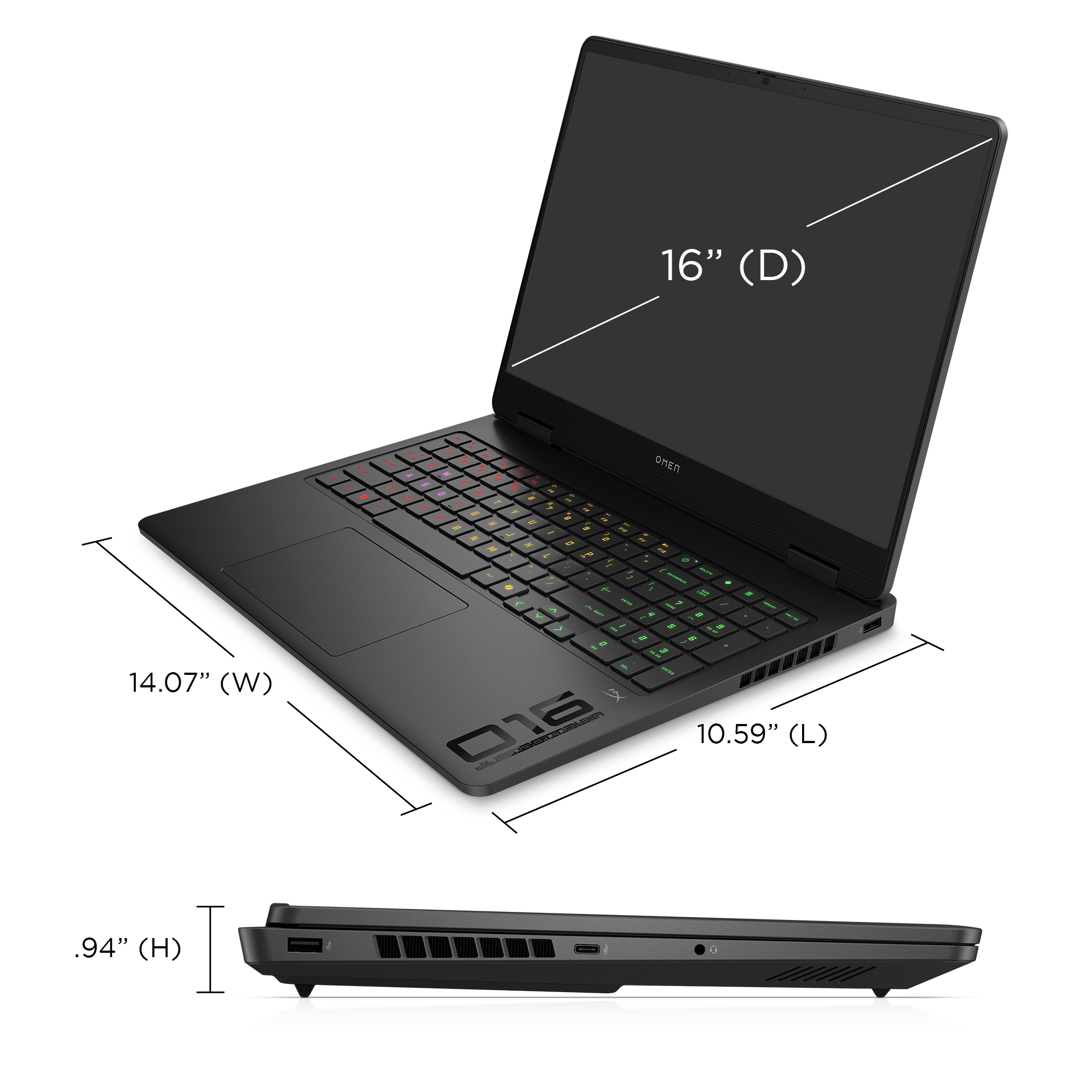 HP OMEN Gaming OMEN 16-am0500na Intel® Core™ i9 i9-14900HX Laptop 40.6 cm (16″) WQXGA 16 GB DDR5-SDRAM 512 GB SSD NVIDIA GeForce RTX 5060 Wi-Fi 6E (802.11ax) Windows 11 Home Black image 7