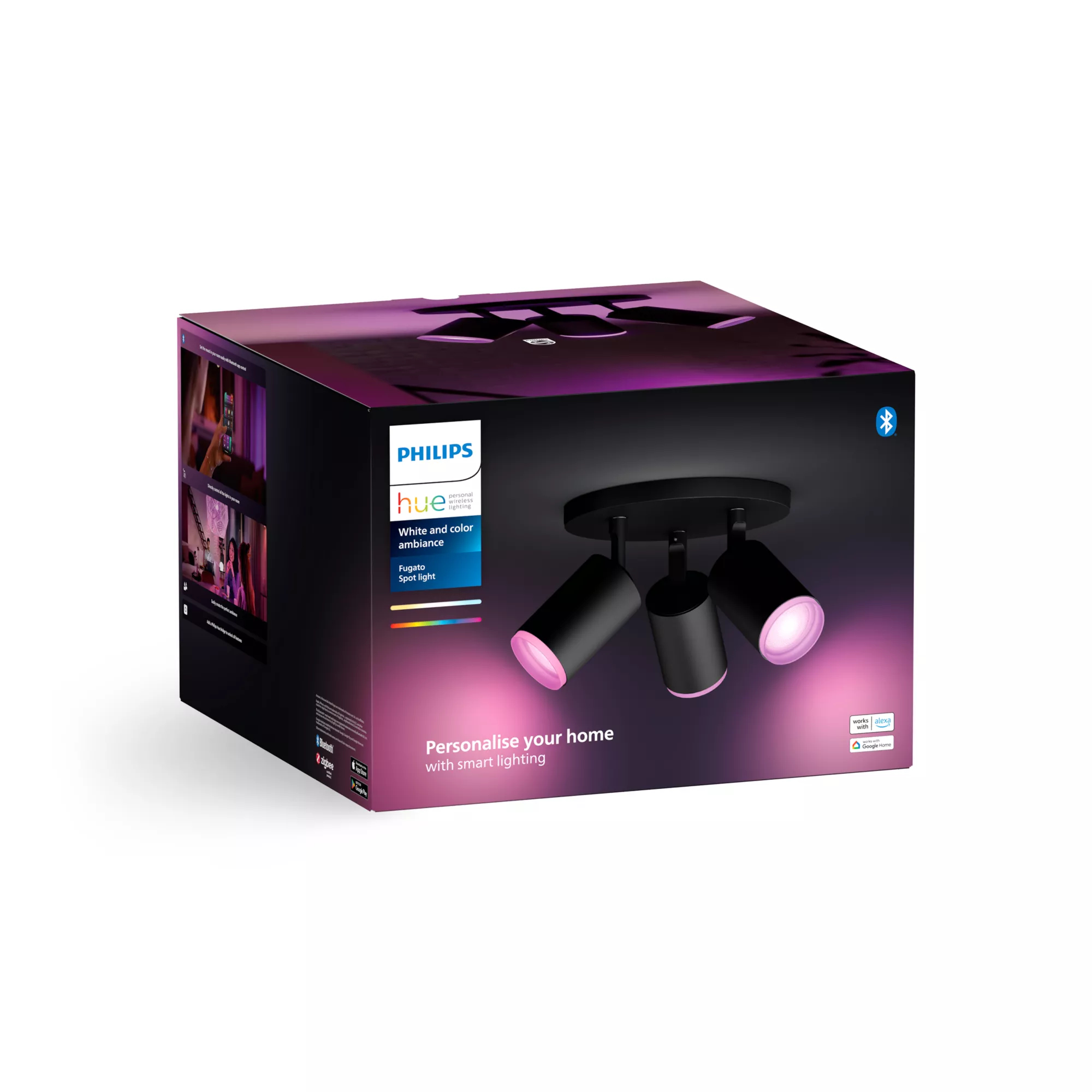 Philips by Signify Philips Hue White and colour ambience Fugato triple spotlight – image 5