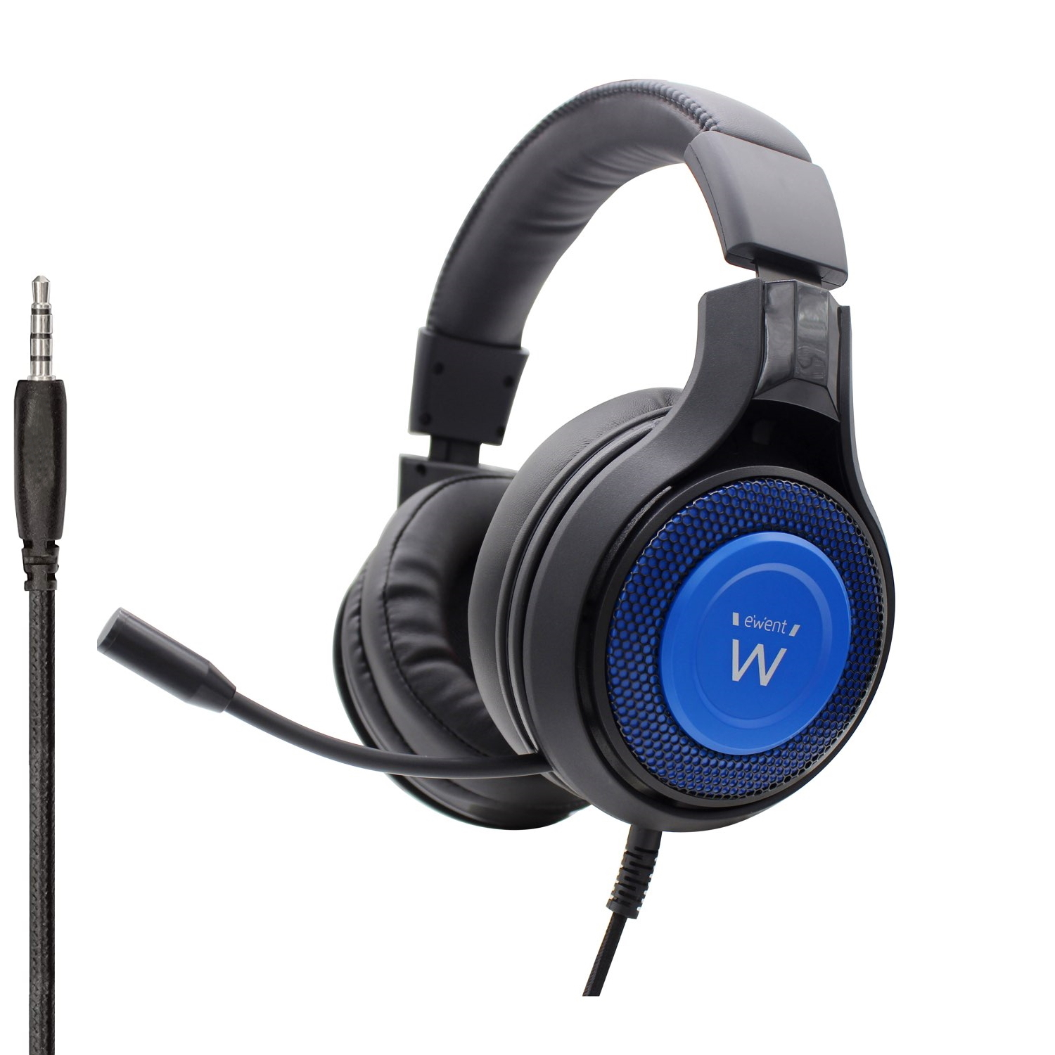 Ewent PL3322 headphones/headset Wired Neck-band Gaming Black, Blue – image 2