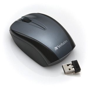 Verbatim Nano Wireless Notebook Optical Mouse - Graphite