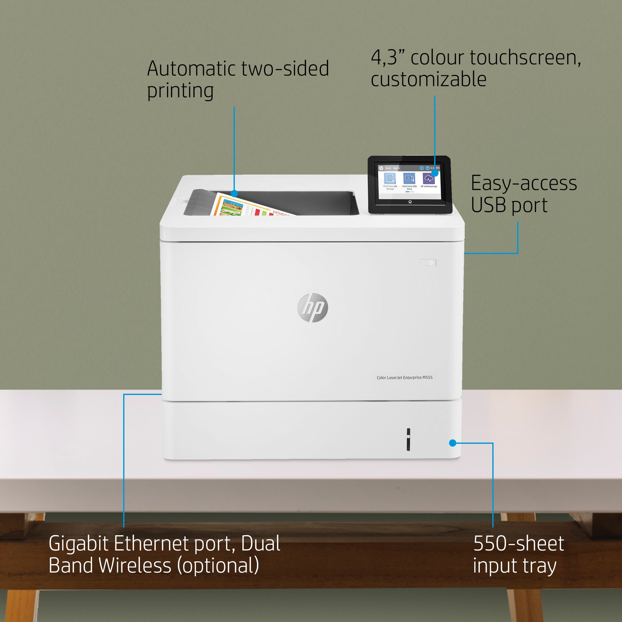 HP Color LaserJet Enterprise M555dn – image 3