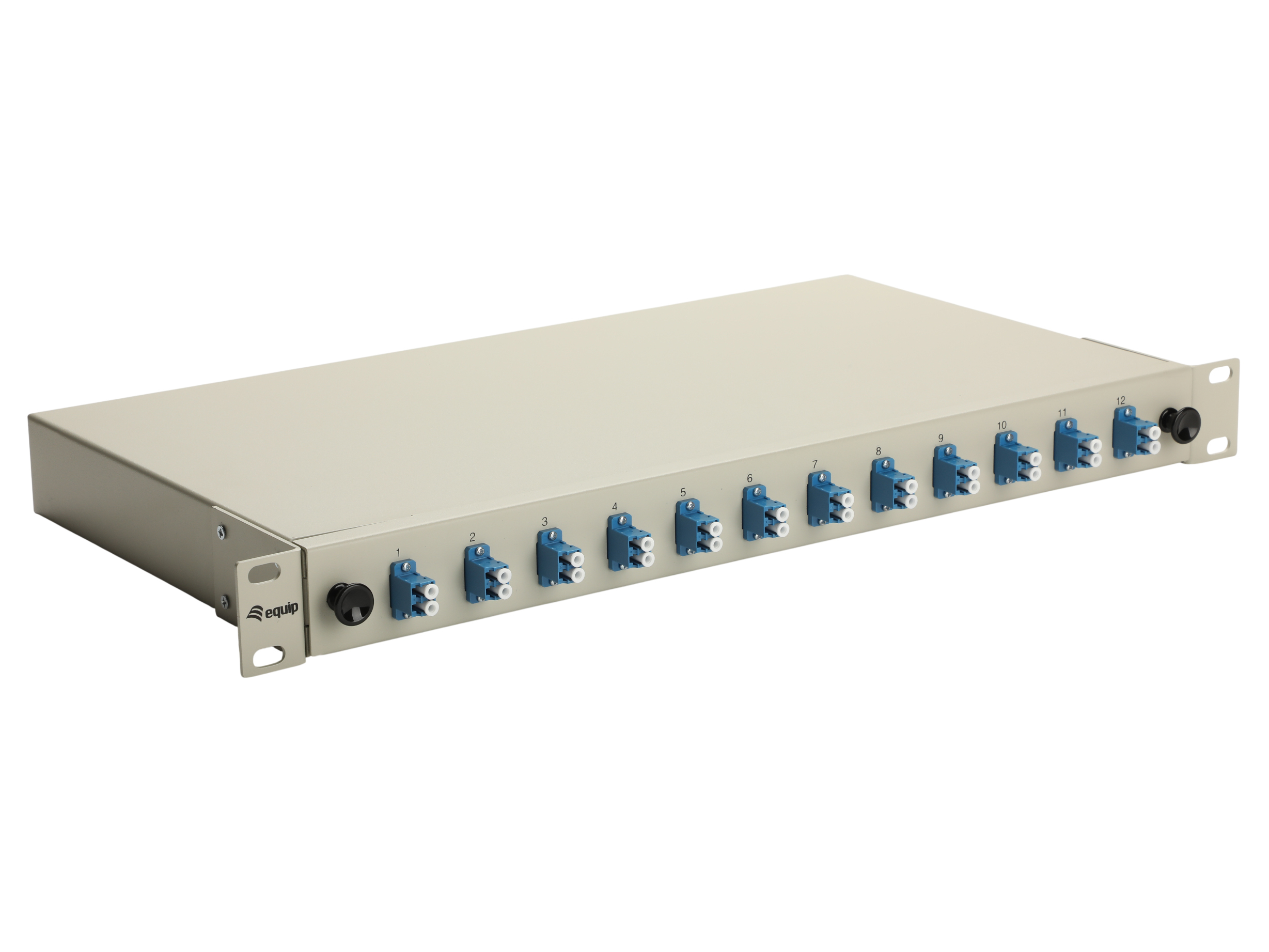 Equip LWL-Spleißkasten 12-Port LC-Duplex OS2 1U komplett  gr
