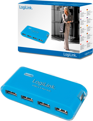 LogiLink UA0088 interface hub 480 Mbit/s Blue – image 2