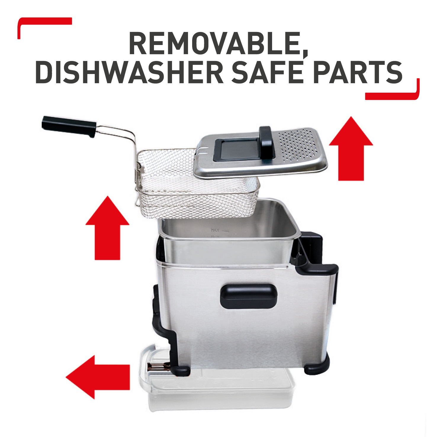 Tefal Oleoclean Compact FR701640 Semi-Professional Deep Fryer, Grey – image 7