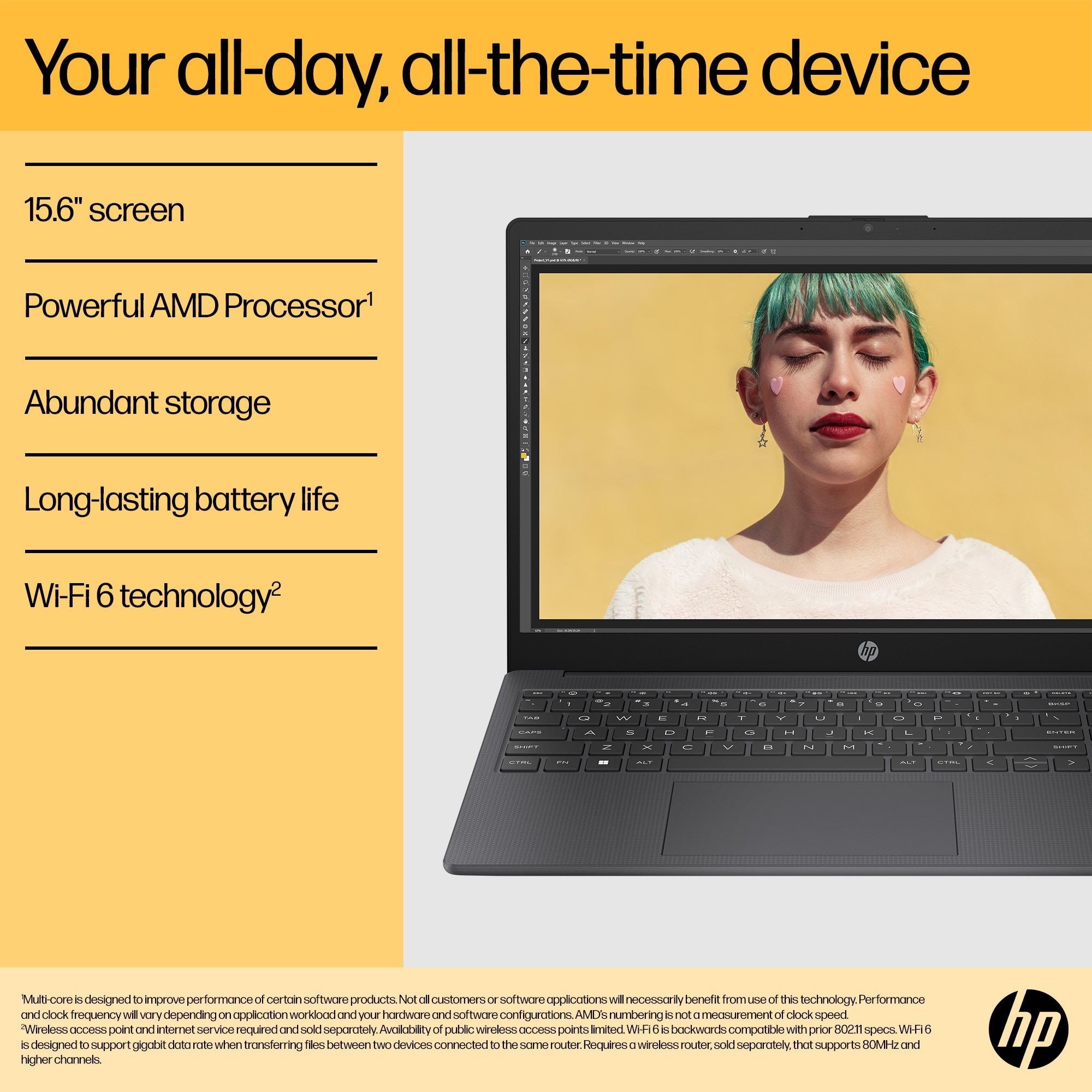 HP 15-fc0071na AMD Ryzen™ 5 7520U Laptop – image 6