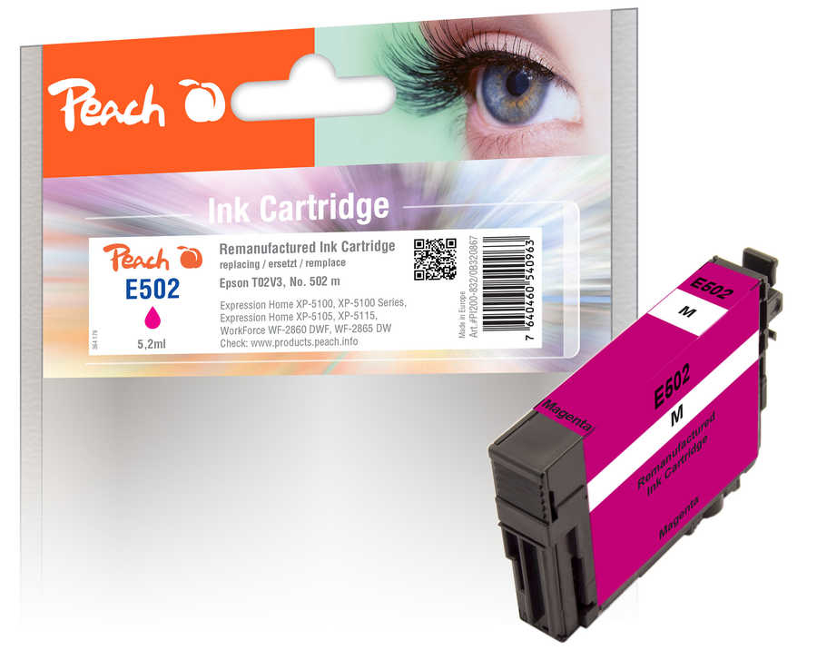 Peach PI200-832 ink cartridge 1 pc(s) Compatible Magenta