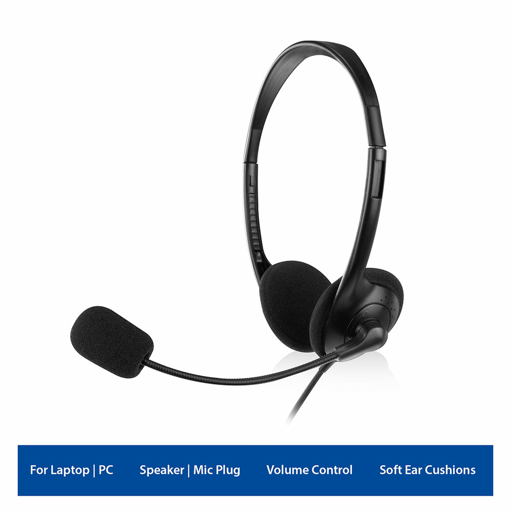 Ewent EW3563 headphones/headset Wired Head-band Calls/Music Black – image 2