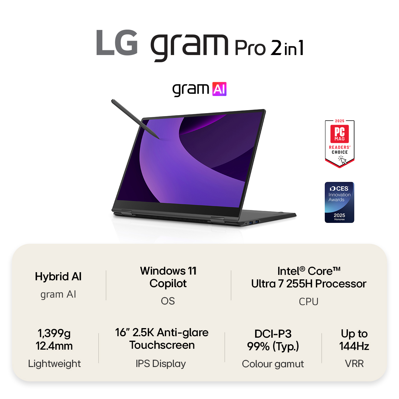 LG Gram Pro 2in1 16T90TP-G – image 2