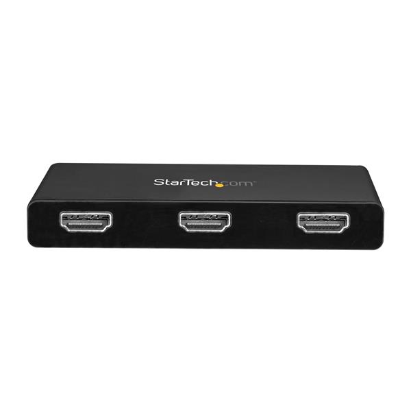 StarTech.com 3-Port Multi Monitor Adapter - USB-C to 3x HDMI Video Splitter - USB Type-C to HDMI MST Hub - Dual 4K – image 2