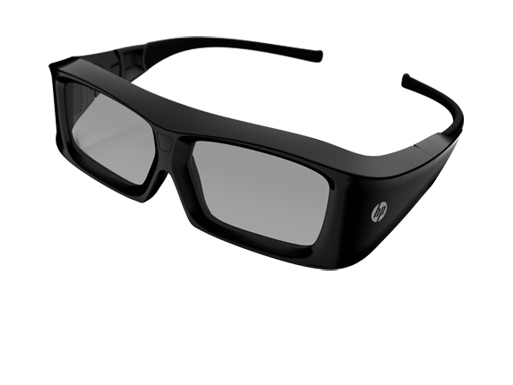 HP XC554AA#ABB stereoscopic 3D glasses Black