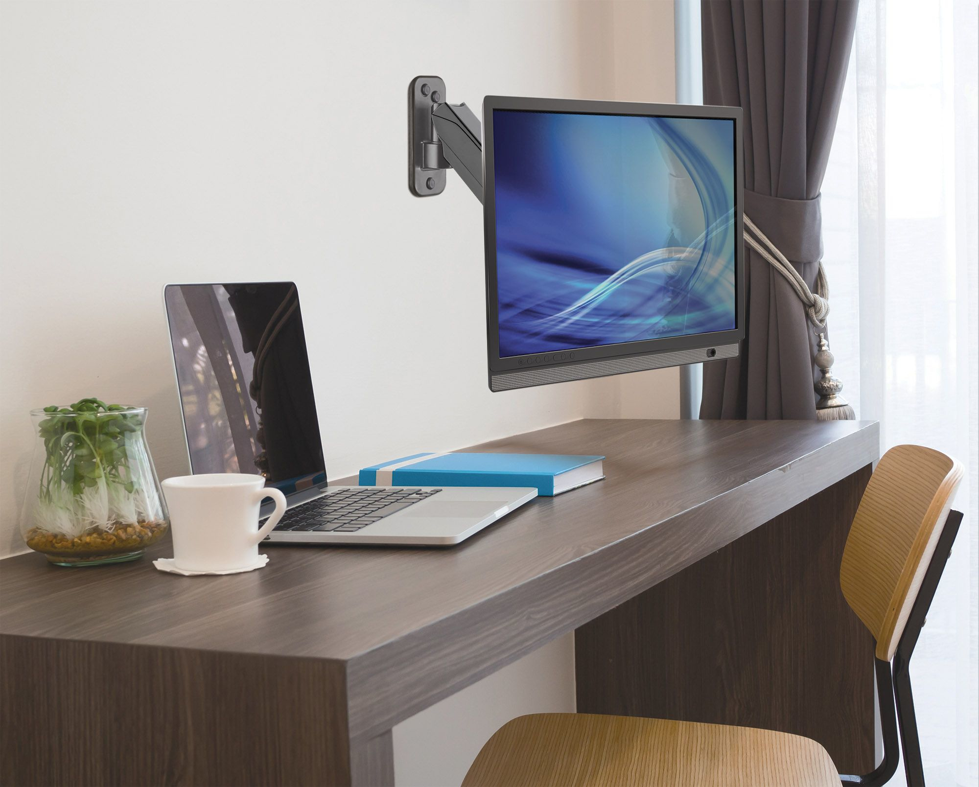 Manhattan Wall Mount for TV & Monitors (Spring Arm 2 pivots), For screens – image 7