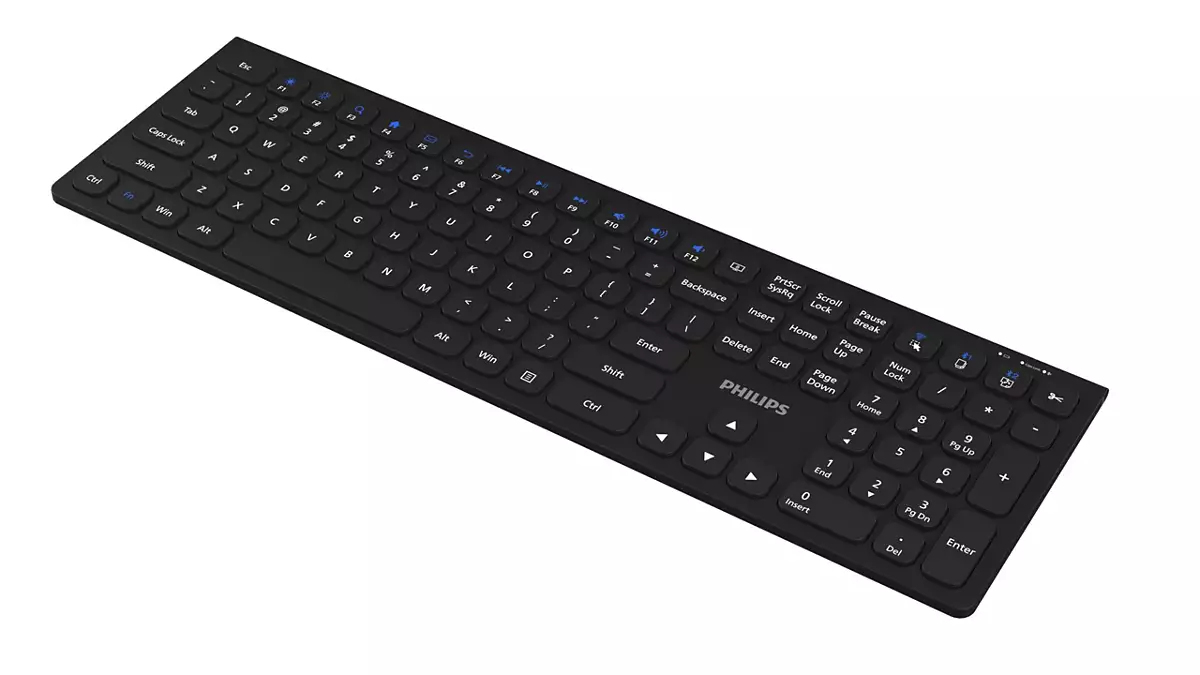 Philips 6000 series SPK6627B/93 keyboard Universal RF Wireless + Bluetooth QWERTY English Black – image 2