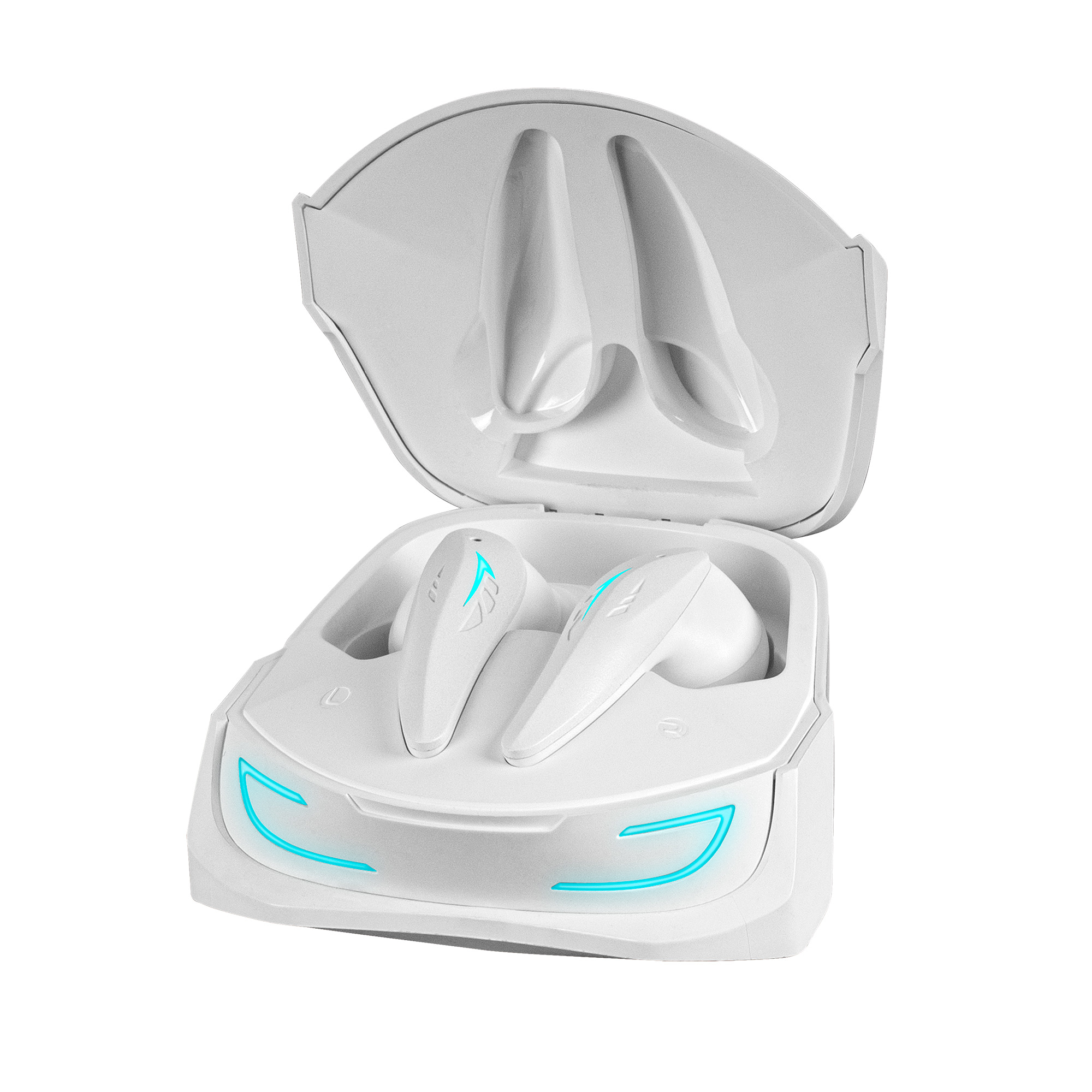 Mars Gaming MHI-ULTRA White Wireless Headset TWS RGB Flow Bluetooth 5.3 Triple Noise Cancellation 24H Battery – image 5