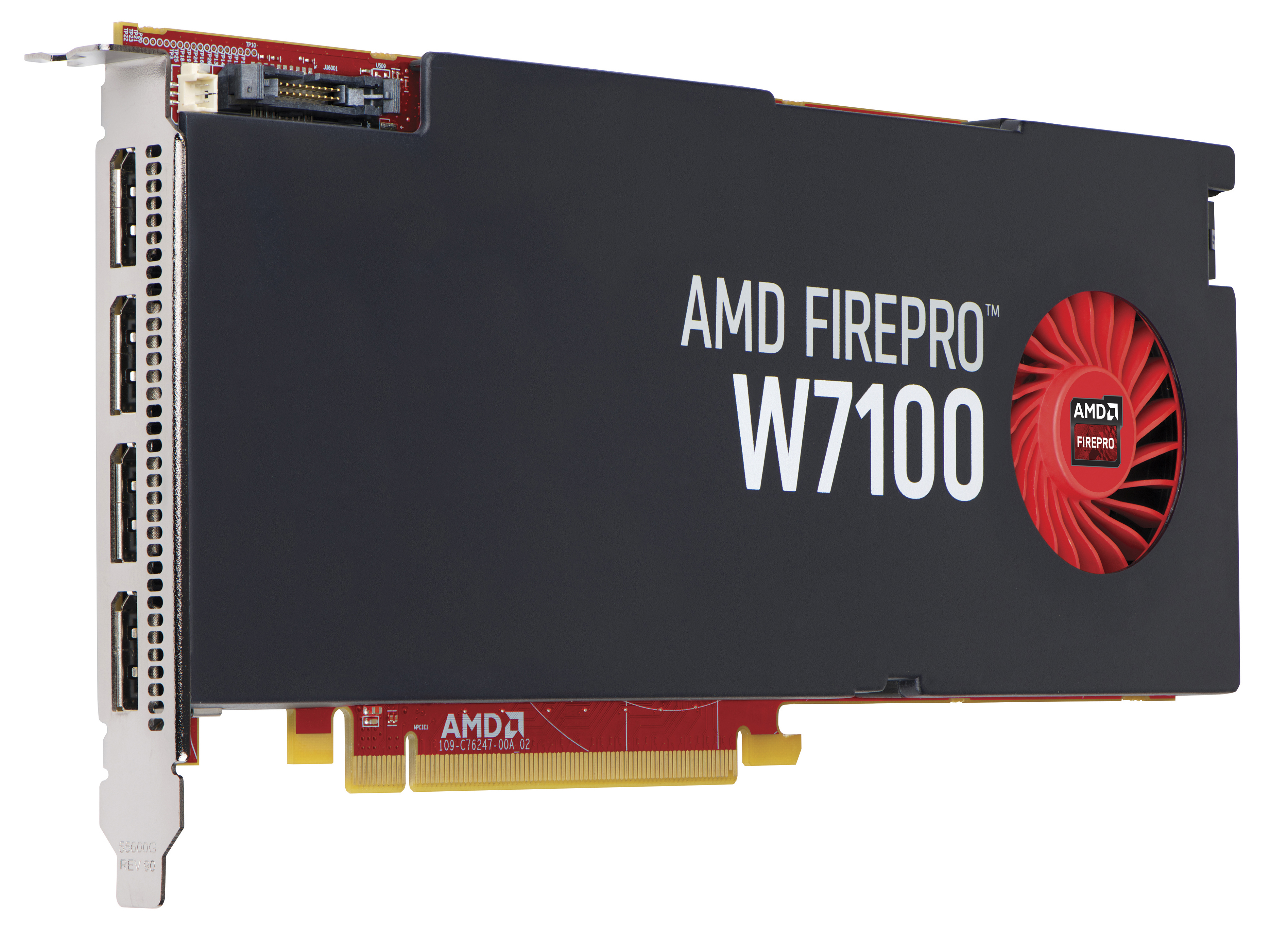 HP FirePro W7100 J3G93AT 8GB GDDR5 Black / Red