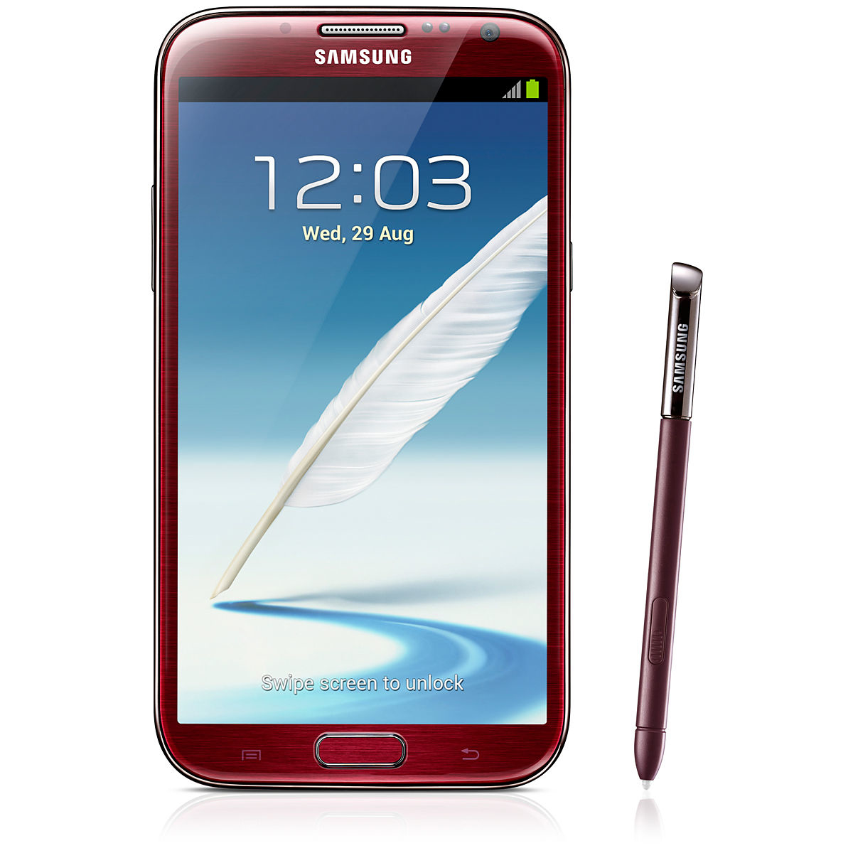 Samsung Galaxy II 14.1 cm (5.55") Single SIM Android 4.1 3G Micro-USB B 4100 mAh Red