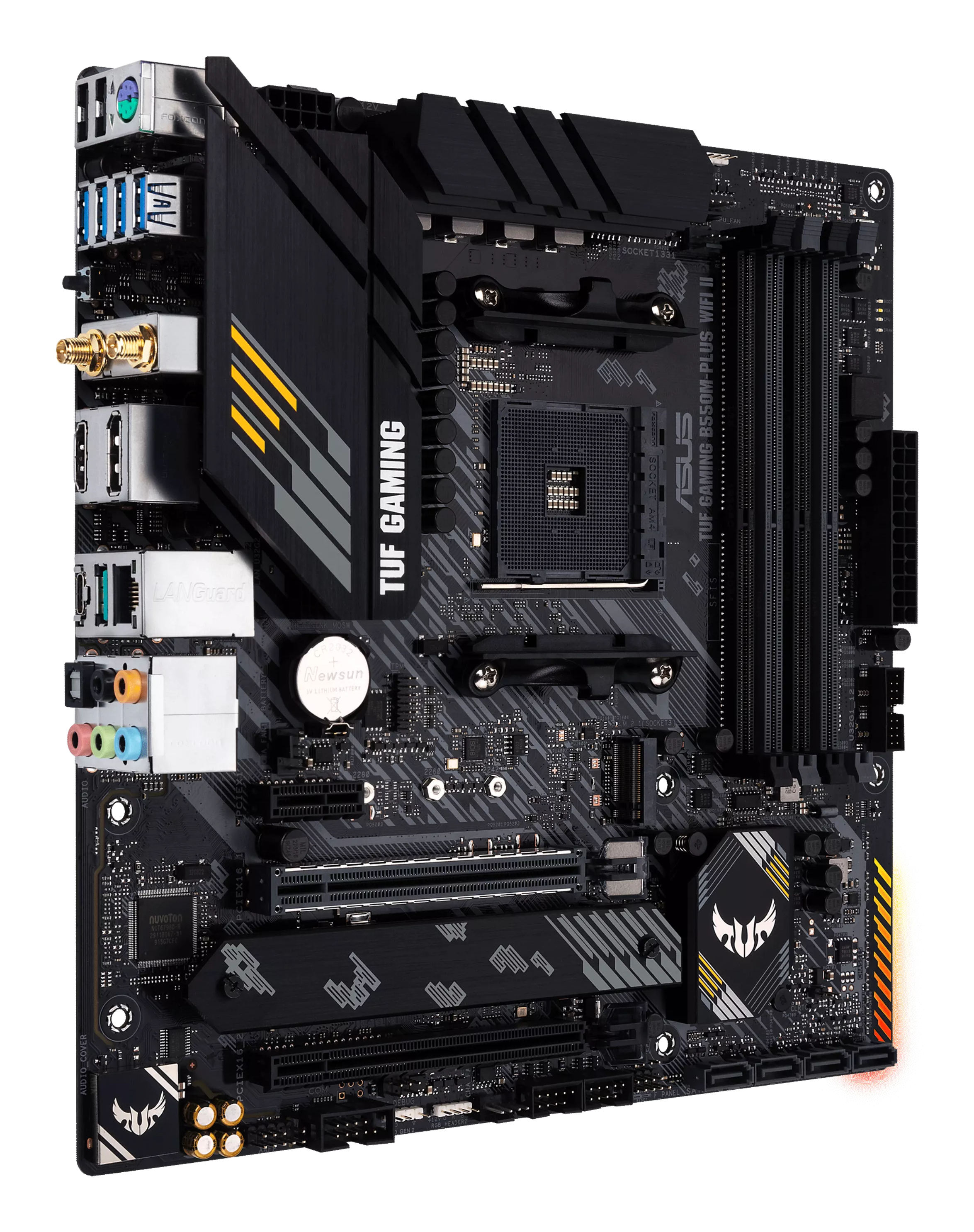 Tarjeta Madre ASUS TUF GAMING B550M-PLUS WIFI II - Socket AM4 - 4xDDR4 - 2133/3200/4866(OC) MHz - HDMI - DisplayPort - USB 2.0/3.2 - Micro ATX - TUF GAMING B550M-PLUS WIFI II Tarjeta Madre ASUS TUF GAMING B550M-PLUS WIFI II - Socket AM4 - 4xDDR4 - 2133/3200/4866(OC) MHz - HDMI - DisplayPort - USB 2.0/3.2 - Micro ATX - TUF GAMING B550M-PLUS WIFI II
