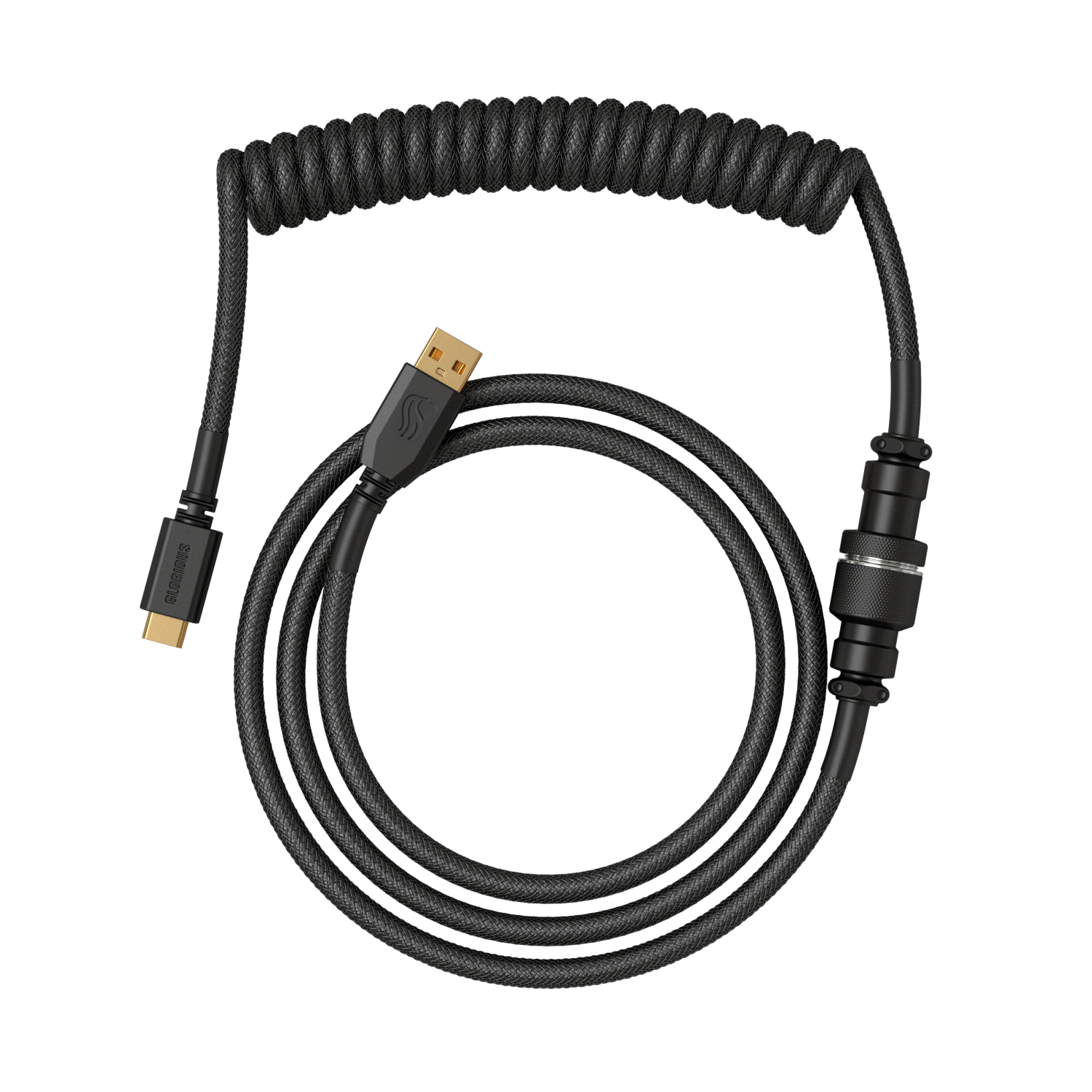 Glorious Gaming GLO-KB-ACC-CBL-COIL-PBLK cavo per tastiera/mouse Nero 1,4 m