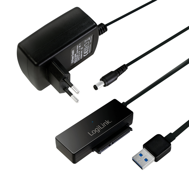 LogiLink AU0050 storage drive docking station USB 3.2 Gen 1 (3.1 Gen 1) Type-A Black – image 1