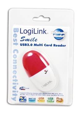 LogiLink CR0032 card reader USB 2.0 Red – image 2
