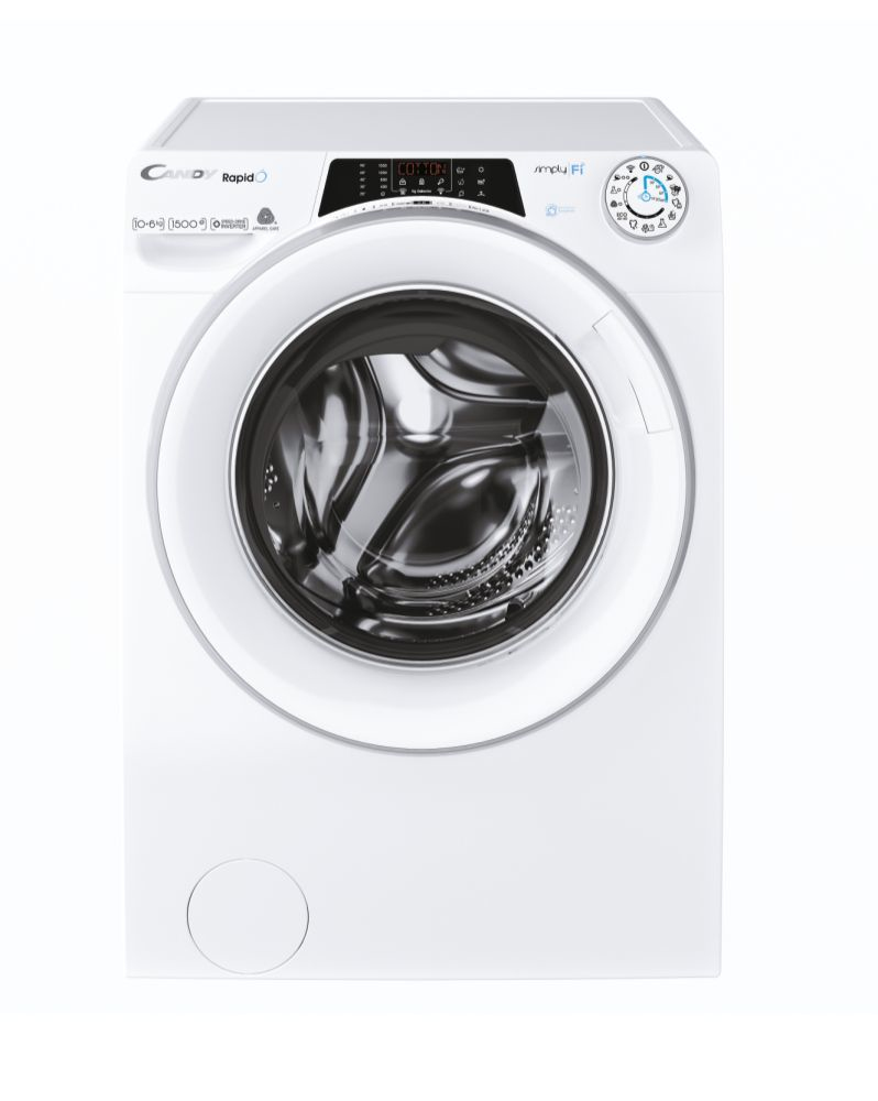 Candy RapidÓ ROW51066DWMSE-S washer dryer Freestanding Top-load White