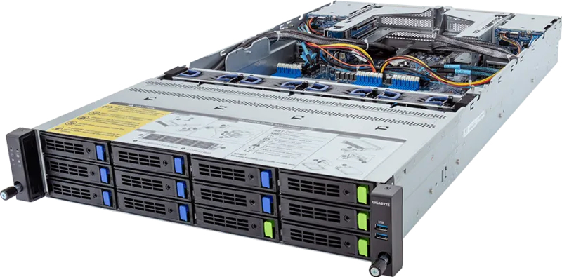 GIGABYTE R283-Z90-AAV2 LGA 6096 Rack (2U) Black, Steel
