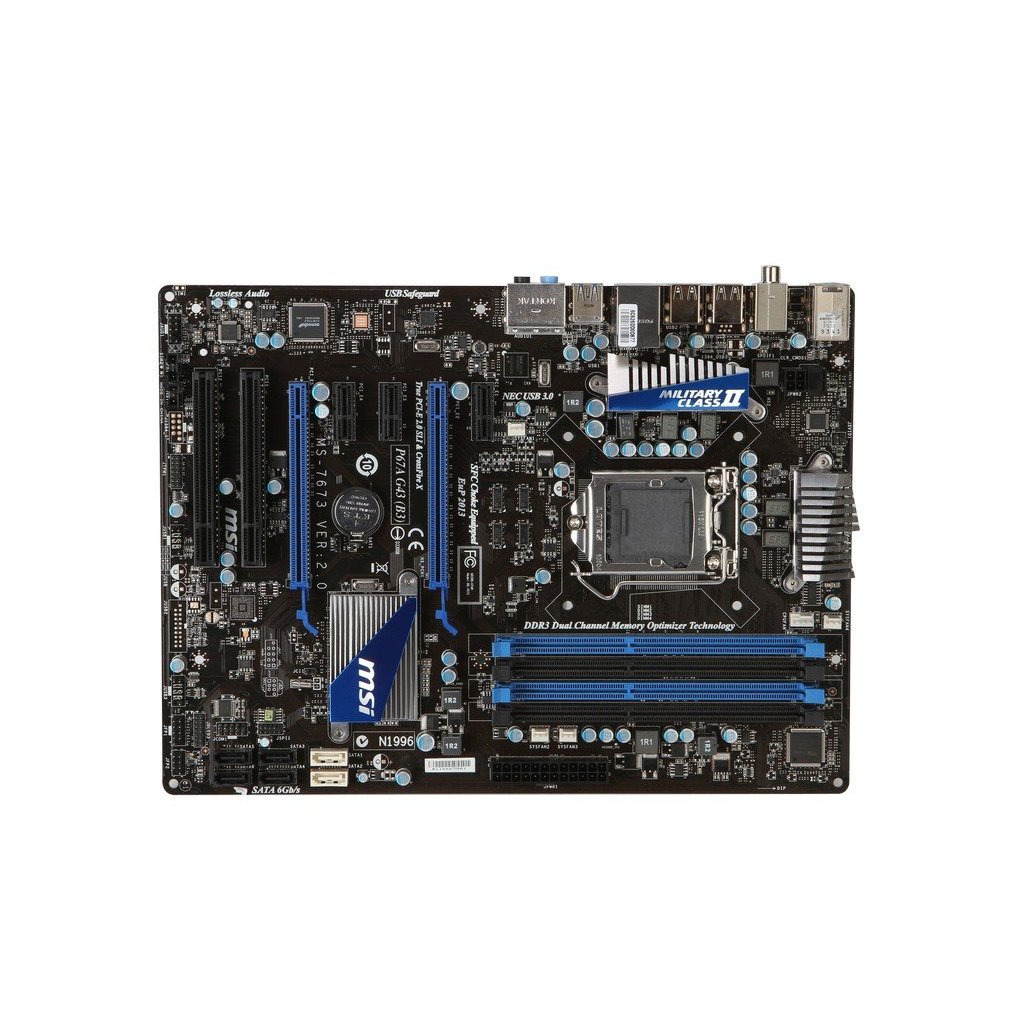 MSI P67A-G43(B3) motherboard Intel® P67 LGA 1155 (Socket H2) ATX – image 1